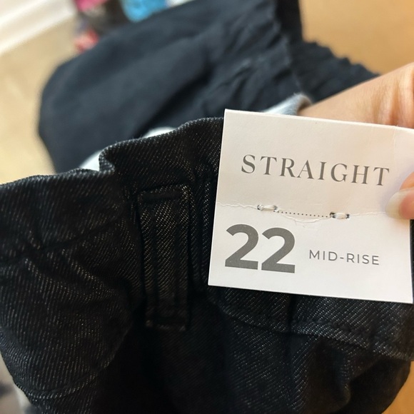 Nwt Lane Bryant Black Denim Straight Leg Cargo Pants - Picture 4 of 10